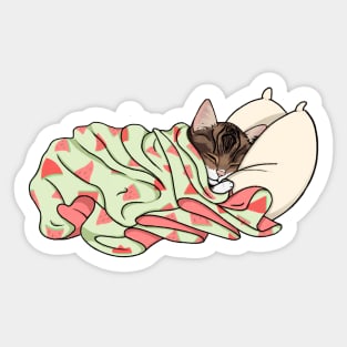 Snuggly Kitty Sticker